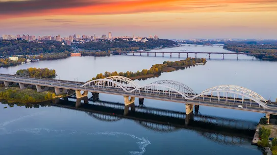 An aerial view of Kiev.