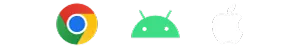 Chrome 로고, Android 로고, IOS 로고