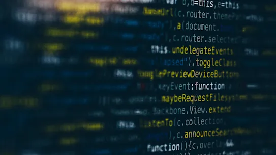 Close up of programming code