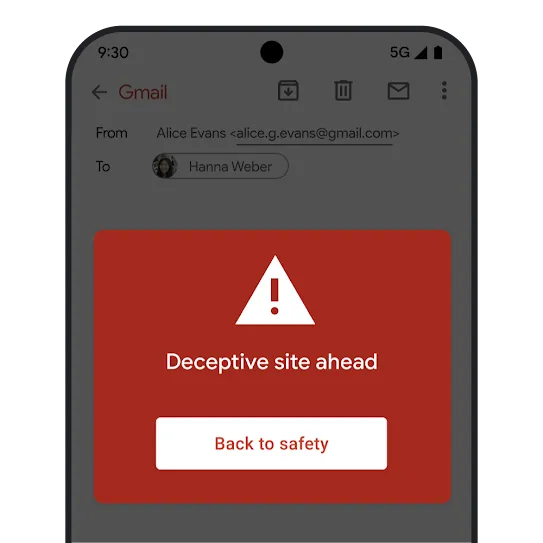 Safe browsing Gmail graphic