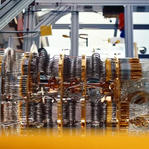 A photograph of a quantum computer