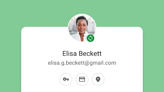 A white screen that shows a user profile