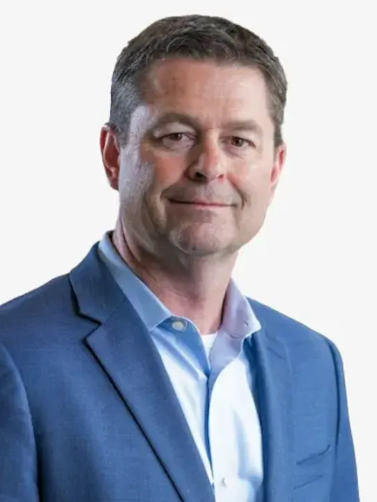 Man looking at camera in blue blazer